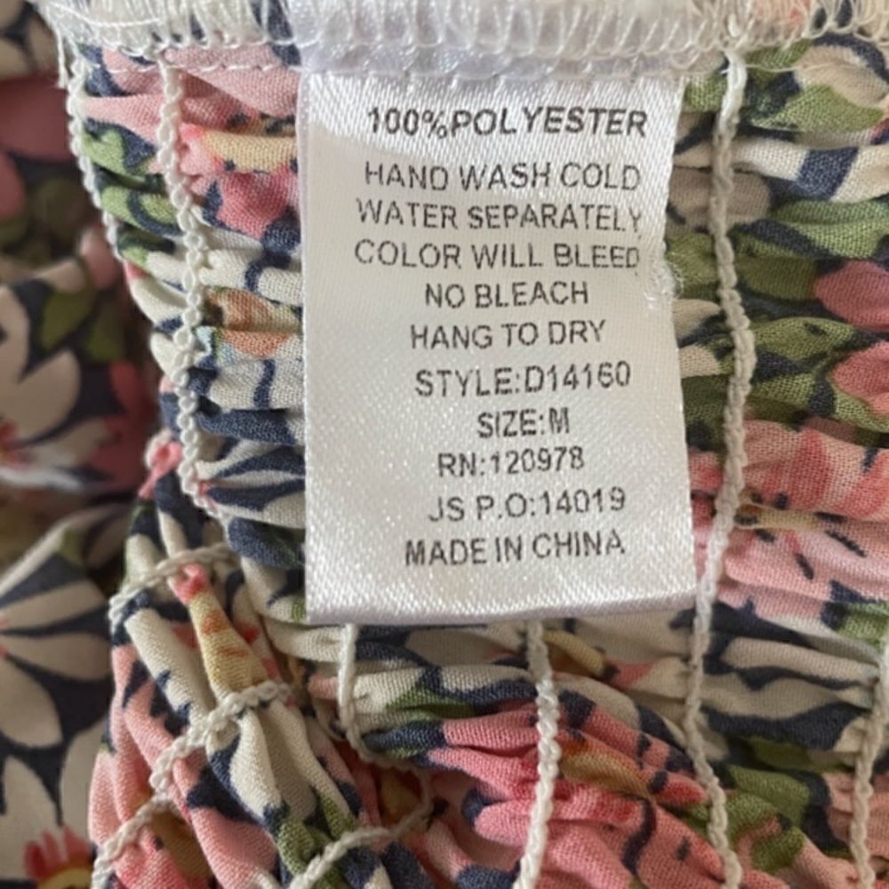 Entro Smocked Floral Print Sundress - Picture 5 of 5